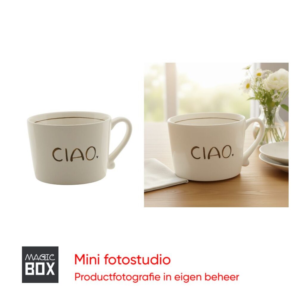 Wat kan AI toevoegen aan een productfoto gemaakt in de MagicBOX?